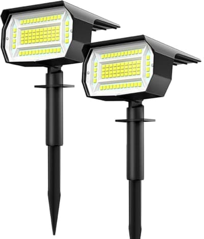 2 stuks lampen op zonne-energie voor buiten - Koud Wit Tuinverlichting