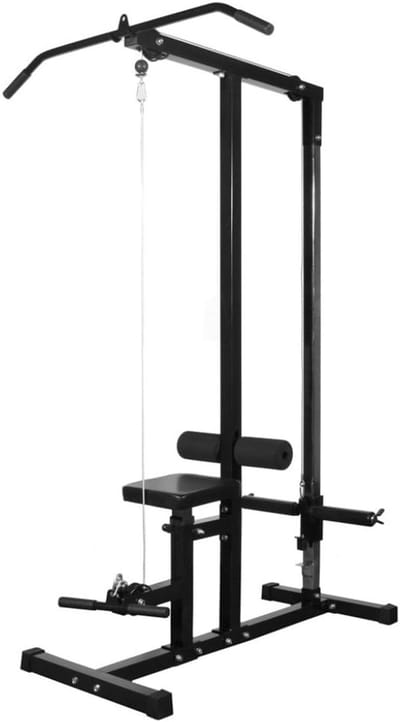 Krachtstation - Fitnessapparaat Thuistrainen - Bovenlichaam Trainen - Verstelbaar Zadel - 182x160x194 cm - Zwart