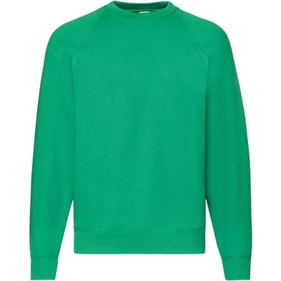 Fruit of the Loom Heren Klassiek Raglan Sweatshirt (Kelly Groen)