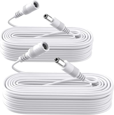 2x Verlengsnoer voor DC Stroomadapter 12V 10 Meter met 2.1mm x 5.5mm Connector