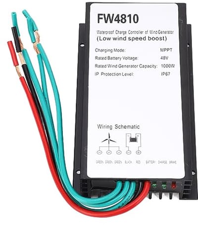 MPPT Laadregelaar voor Windturbine - 1000 W, 48 V, Waterdicht (IP67) voor Huishoudelijk Gebruik