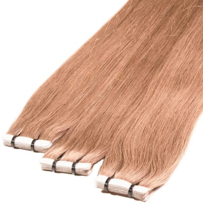 hair2heart Premium Tape Extensions Echt haar glad - 10 tapes 2,5 g 50 cm 8/01 lichtblond naturel-as