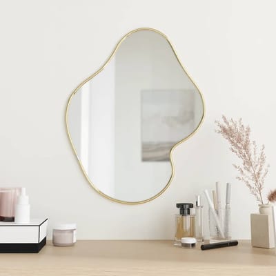 vidaXL - Wandspiegel - 50x40 - cm - goudkleurig