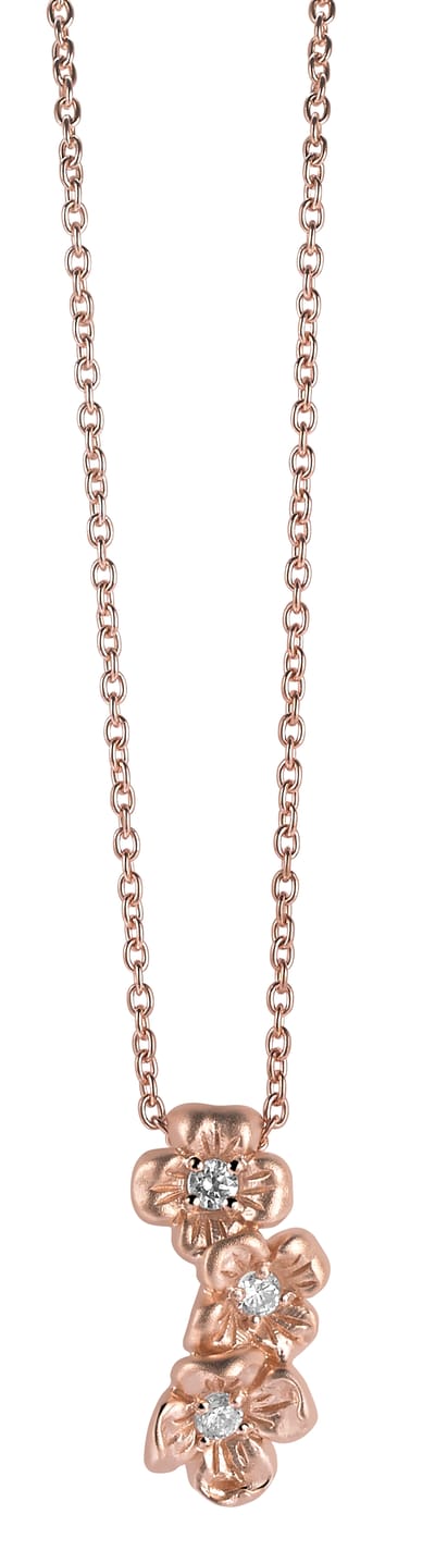Orphelia Dames 925 Sterling Zilveren Ketting met Hanger - Roze ZH-6018/1
