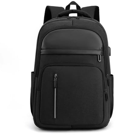 Rugzak - 15，6 inch - Geschikt Voor Laptoprugzak - Waterdichte Zakelijke Reisrugzak met USB-oplaadpoort - Multifunctionele Schooltas - Zwart