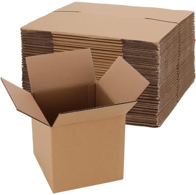 Dailygoods- Vouwdozen - 30 Stuks - 150 x 150 x 150 mm - Kartonnen Dozen - Verpakkingsmateriaal - Verzenddozen - Drie-laags Golfkarton - Verpakkingsdozen