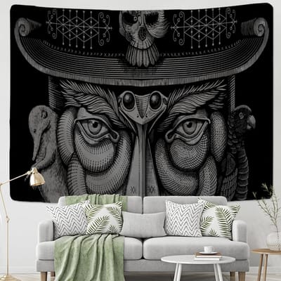 Psychedelische Oog Wandtapijt Muurhanger Dood Hekserij Mandala Tapijt Donkere Slaapzaal Kunstkamer Huisdecoratie 200x150cm