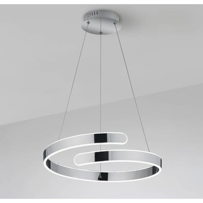 Reality Leuchten LED hanglamp Parma met Switch-dimmer, chroom