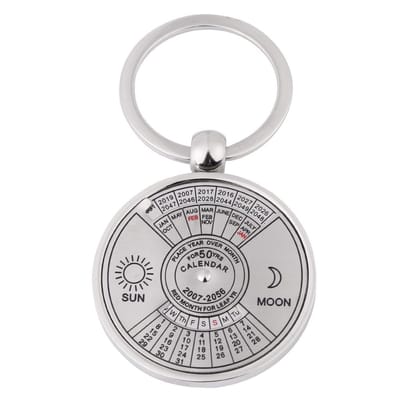 Dailygoods- Kalender 50 Jaar - Sleutelhanger - Sleutelring - Relatiegeschenk - Decoratie - Praktisch ontwerp