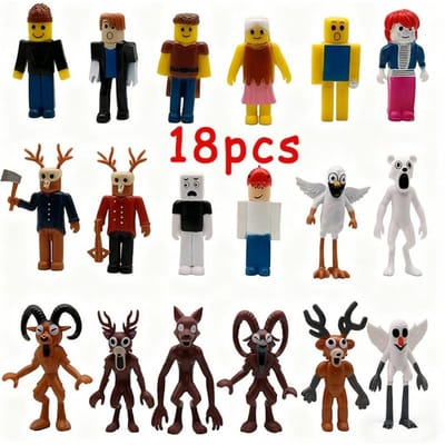 1/6-18 stuks 99 Nachten in Het Bos Actiefiguur Hert Uil Geit Beeldje Bureaublad Decoratie Model Verjaardagscadeaus black