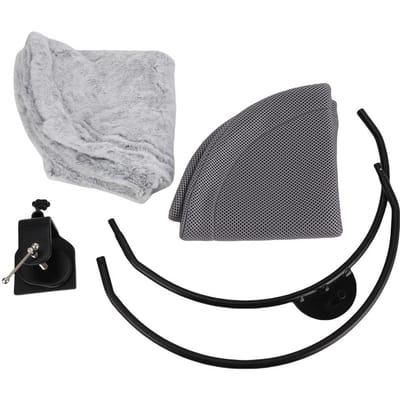 Katten Bureaubed met Klem Stevig Metalen Frame en Zachte Bekleding   Comfortabele Kattenhangmat Houdt Tot 40 Lbs voor
