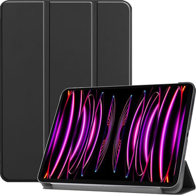 Hoesje - Geschikt voor Apple iPad Pro (2022) - 11 inch - 4e generatie - Dun & Stevig - Hardcover Book Case - Trifold Bookcase Hoes - Hard Cover - Tablethoes - Zwart