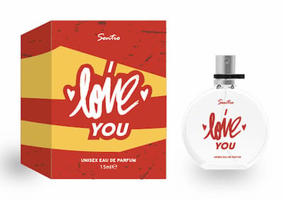 Sentio Unisex Eau de Parfum - 15 ml - Love You - Parfum Geschenkverpakking | Perfect als klein cadeautje! - Mini Parfumcadeau