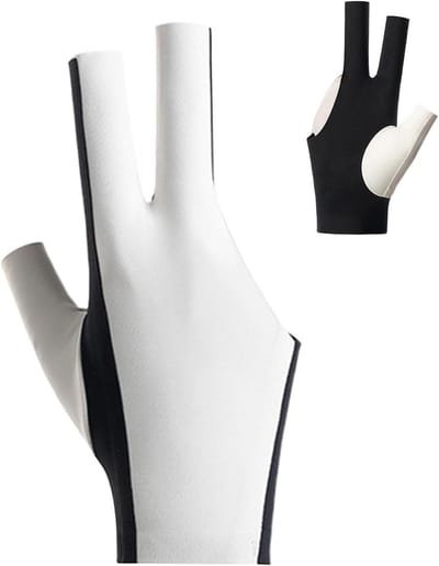 Linkshandige Biljart Handschoen - Poolkeu Accessoire - Verbeterde Spelervaring - Ademend Comfort Design - Universele Maat - Zwart