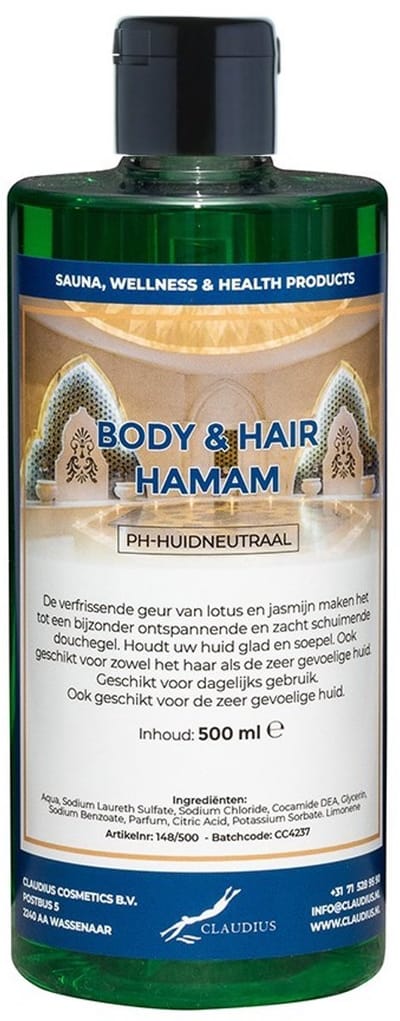 Body & Hair Hamam 500 ml met klepdop - 2 in 1 voor lichaam en haar