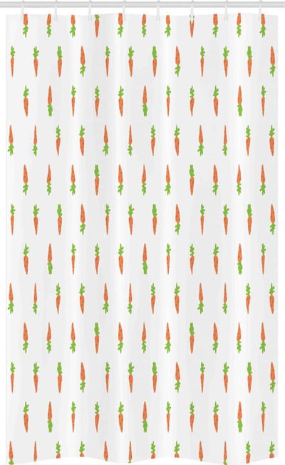 ABAKUHAUS Wortel douchegordijn – 120x180 cm – Oranje & Groen