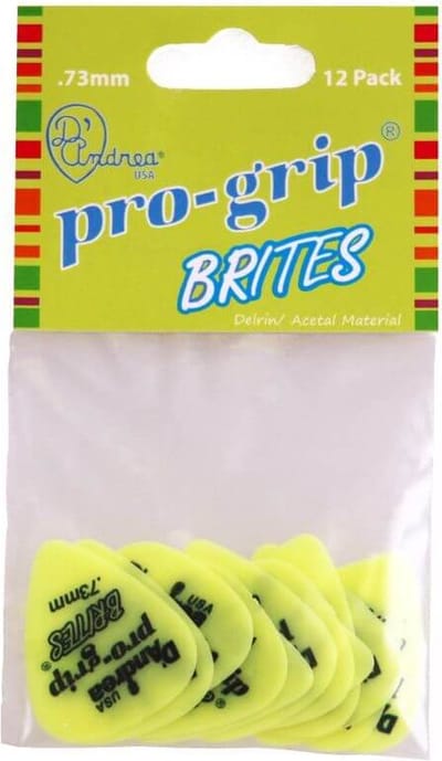 D'Andrea - Pro-Grip Brites - plectrum - 0.73 mm - 12-pack