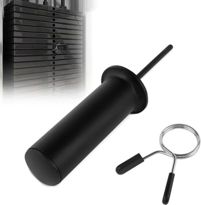 SnelShoppen - Gym Pin Extender met 1 x Spring Clip, Gewicht Stapel Pin, 8mm Diameter, 110mm Lengte, Staal, Extra Gewicht Stacking Pen voor Thuis Fitne