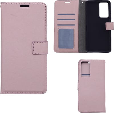 LuxeBass Hoesje geschikt voor Xiaomi 12 Pro - Boekhoesje met kaartvakken - RoseGoud gsm hoesje - telefoonhoes - telefoonhoesjes