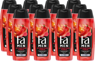 Fa Attraction Force Douchegel 12x250ml - Voordeelverpakking