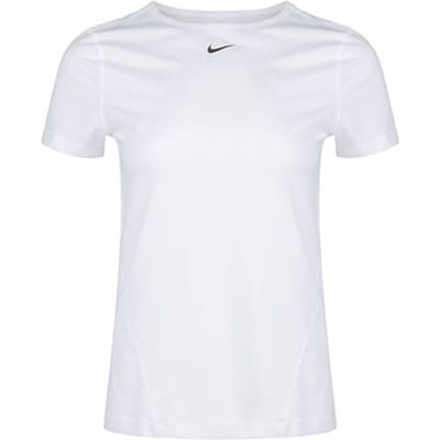 Haut d'entraînement Nike Pro Mesh T-shirt à manches courtes Femme Hauts Blanc AO9952-100 XS white