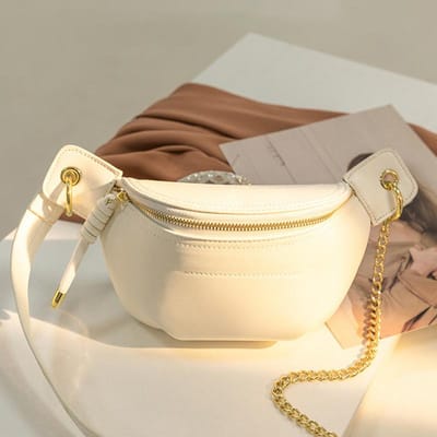Koreaans Stijl Borsttas voor Dames Nieuwe Modieuze Ins Heuptas Niche Design Eén Schouder Crossbody Borsttas brown