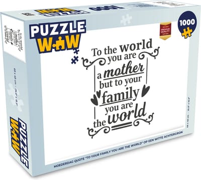 Puzzel Mama - Familie - Quote - Legpuzzel - Puzzel 1000 stukjes volwassenen