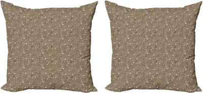 ABAKUHAUS Abstracte decoratieve kussenhoes, 2-pack, modern accent, dubbelzijdige digitale print, 40x40 cm, oker en veelkleurig