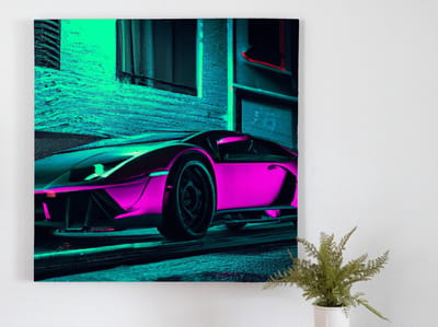 Then lambo | Then Lambo | Kunst - 80x80 centimeter op Forex | Foto op Forex