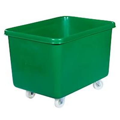 Rechthoekige container, kunststof, verrijdbaar, 340 l, groen