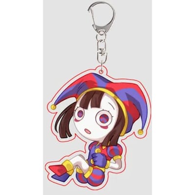 Voor TADC Pomni Jax Ragatha Anime Perifere Acryl Sleutelhanger Exquis Cartoon Schattige Rugzak Accessoires Hanger Festival Cadeau white
