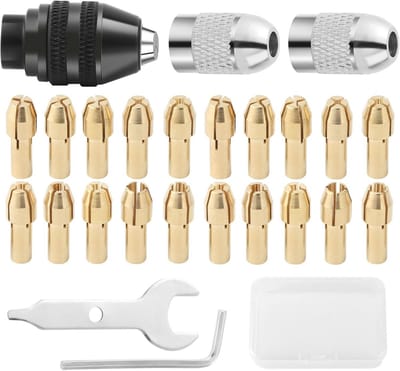 Boorkop-adapterset en Spantangenset - 26 stuks voor Multifunctioneel Gereedschap - Inclusief Koffer