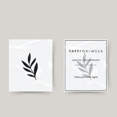Tijdelijke tattoo plantje | Neptattoo volwassenen | Tijdelijke tattoo voor volwassenen | Temporary tattoo | Plaktattoos voor volwassenen | Neptattoos | Probeer zorgeloos een tattoo | tattforaweek