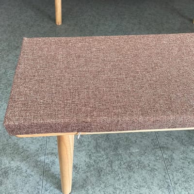Bankkussen Linnen - Lange Kussens - Buiten Zitten - Antislip Onderkant - 140x30cm - Koffie