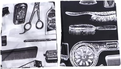 Kappersschort Set - Beschermende Kleding - Haar Knippen - Eenvoudig Ontwerp - 163 x 143 cm - Zwart