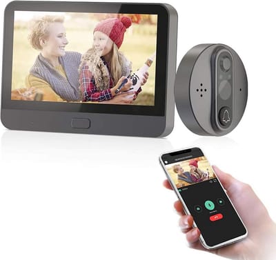 Slimme Video Deurbel met 7 Inch LCD Scherm - Draadloos, Bewegingsdetectie & Nachtzicht