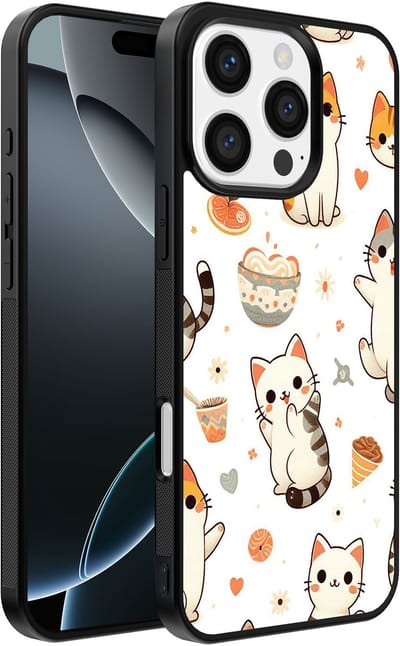 Smartphonica Telefoonhoesje Geschikt voor iPhone 16 Pro Max met katten opdruk - TPU backcover case cat design geschikt voor iPhone 16 Pro Max