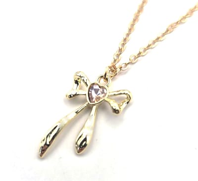 Ketting Meisje- Meisjesketting Strikje- Ketting Met Strik- Goudkleurig- Kind- LiLaLove