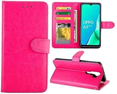 Portemonnee Book Case Hoesje Geschikt voor: Oppo A9 (2020) / A5 (2020) - roze