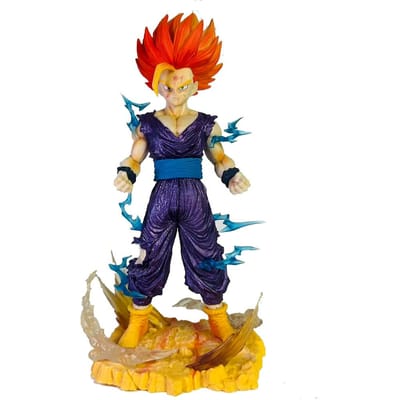 Figurine Anime Dragon Ball Z 25cm Figurine d'Action Son Gohan Super Saiyan 2 Jeu de Cellule Jouets pour Enfants Son Goku Cadeau blue