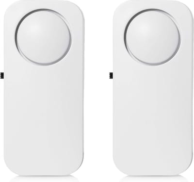 Glasbreek Sensor - Alarm Set - Huis Beveiligen - 90 dB Luid Geluid - 2 Stuks - Wit