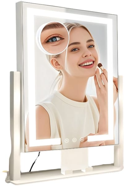 KAD® Vanity Spiegel - Hollywood Spiegel - Bright Beauty Vanity Makeup Spiegel - Wit - 30cm x 25cm x 30cm