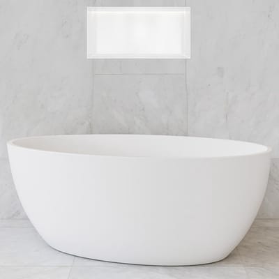 Hotbath &More Inbouwnis - 30 x 60 x 10 cm - Frameless - met LED-verlichting - Mat Wit