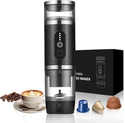 Draagbare Koffiezetapparaat met Melkopschuimer 3-in-1 Elektrisch Oplaadbaar Espressoapparaat