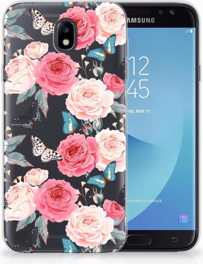 Samsung Galaxy J7 2017 | J7 Pro TPU Case Butterfly Roses