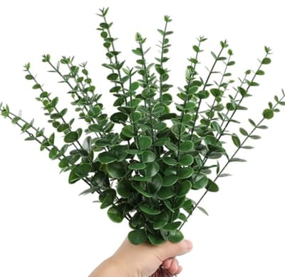 Nazik Living 30 stuks kunstmatige eucalyptustakken - 38 cm nep eucalyptus stengels met realistische bladeren - ideaal voor kransen en feestelijke decoratie - groen