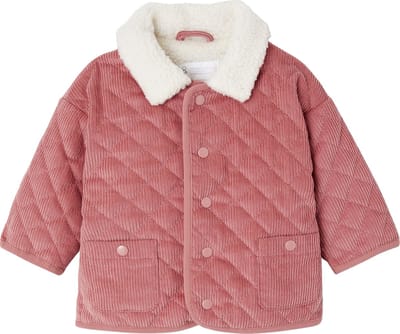 Vertbaudet Fluwelen gewatteerd babyvest met sherpavoering