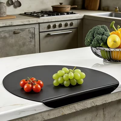 Kunststof Snijplank - Snijplanken - Anti slip Antibacterieel -Vaatwasserbestendig - Voor aanrechten vaatwassers en keukenaccessoires - 30×25.5cm - Zwart