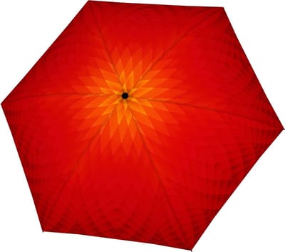 doppler paraplu Carbonsteel Mini Slim Fusion Red / Yellow rood