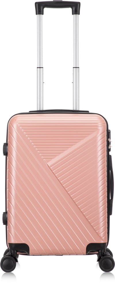 Ibiza Handbagage koffer S - 39L - 55x35x20 cm - Lichtgewicht Harde Reiskoffer - Met Ingebouwd TSA Slot - Voor Vliegtuig en Weekendtrips - Rose goud